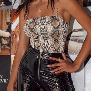 Princess Polly Vinny Snakeskin Bodysuit